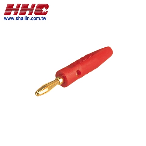 Banana plug, gold-plated, RoHS Directive-compliant