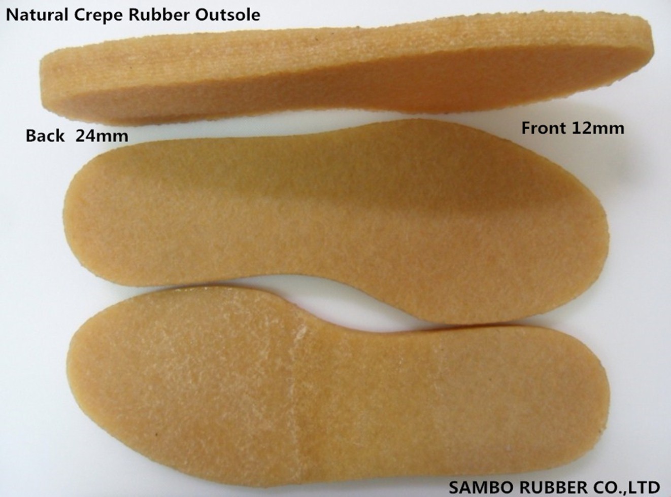 Natural Crepe Rubber Soles 
