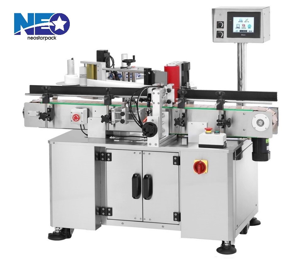 Front and Back Round Bottle Labeler for Body Powder | Taiwantrade