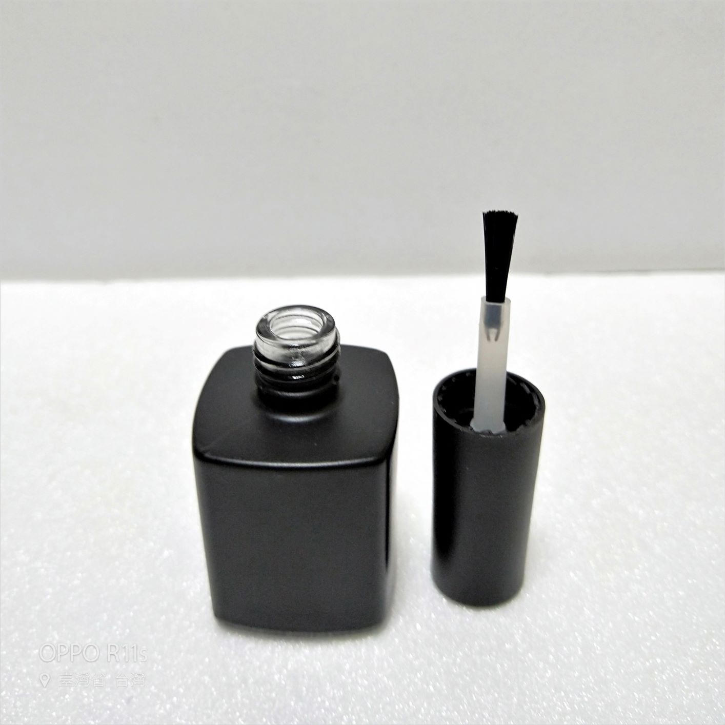 15ml Matte Black Square Glass UV Gel Nail Polish Bottle GH PLASTIC