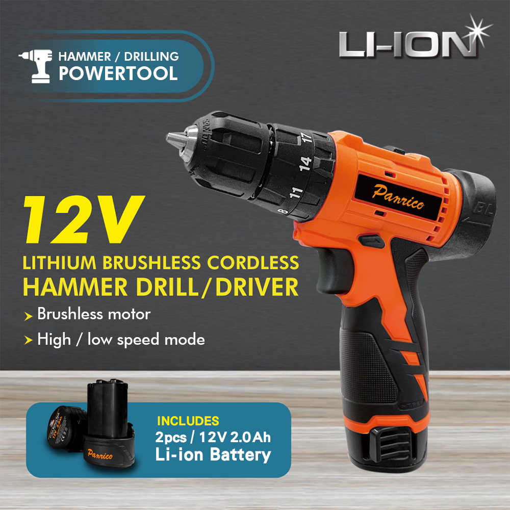 12V Lithium Brushless Hammer Drill Driver