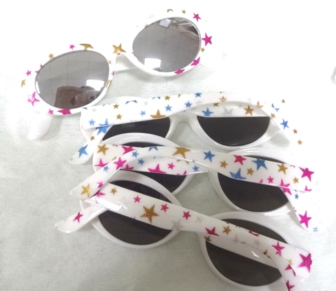 kids sunglasses with glitter printing