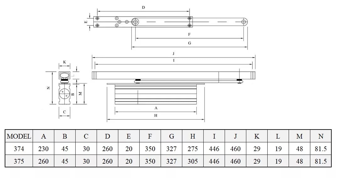 85 Kgs Narrow Door Frame Hydraulic Concealed Door Closer