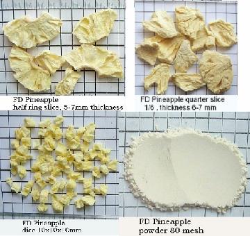 freeze dried pineapple slice, granule, powder