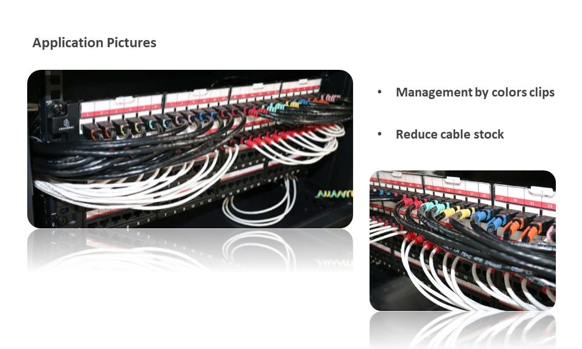 Cable de conexión CRXCONEC generalmente combinado con panel de conexión servido en el centro de datos. Cuando nuestro cable de conexión con panel de conexión se coloca en el armario de rack, el cable de conexión CRXCONEC es mucho más fácil de identificar.
