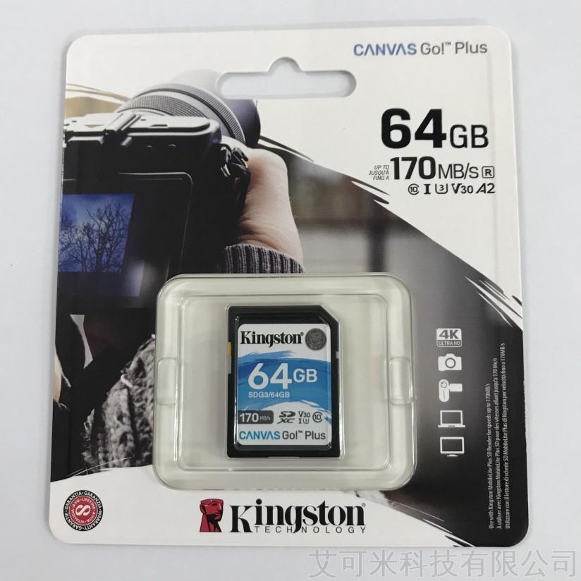 Kingston CANVAS GO! PLUS microSDXC Class 10, UHSI, U3, V30 Memory Card