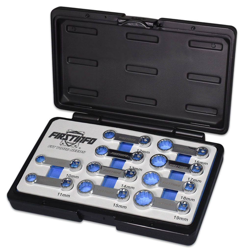 【FIRSTINFO】 3/8inch Drive Metric Box End Torque Adapter Set, 12 Point
