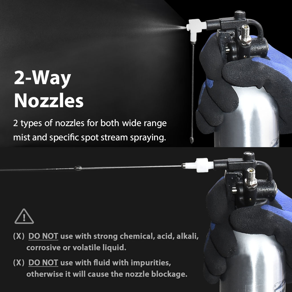 【FIRSTINFO】 Aerosol Refillable Spray Can, Aluminum Pneumatic Manual