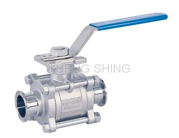 3-PC Hygienic T-Clamp End Ball Valve