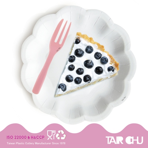 Birthday Party Cake Fork and Flower Shape Paper Plate