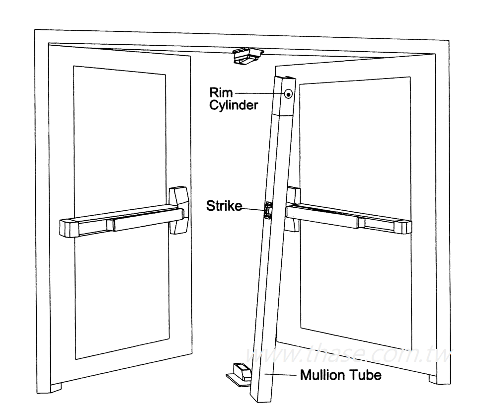 Mullion NonFire Rated Keyed Removable Mullion