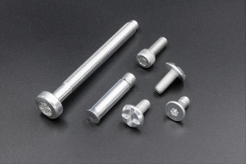 Customised Aluminum head bolt with socket head, 6-lobes heads