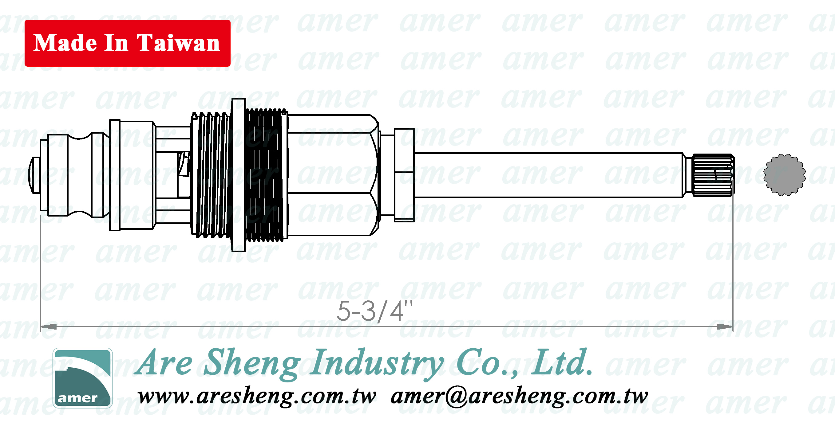 Gerber shower diverter stem drawing