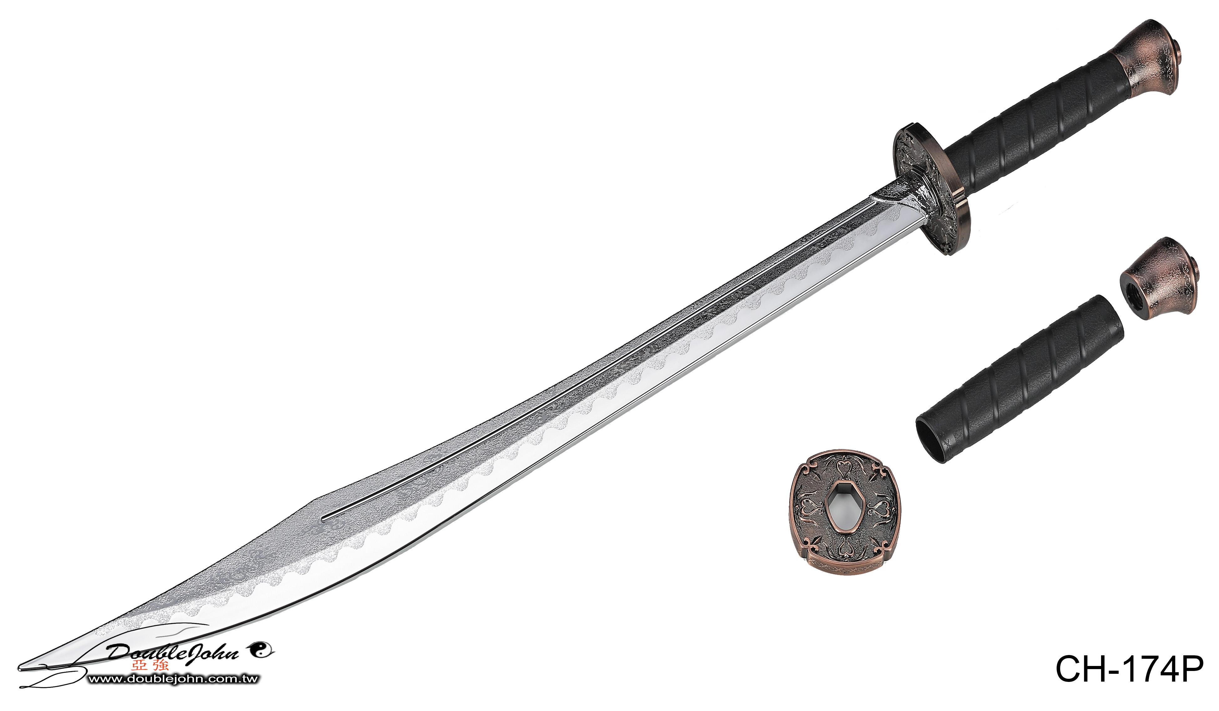 CH174P,Plated Kong Fu BroadSword,abs sword,plastic sword,chinese sword