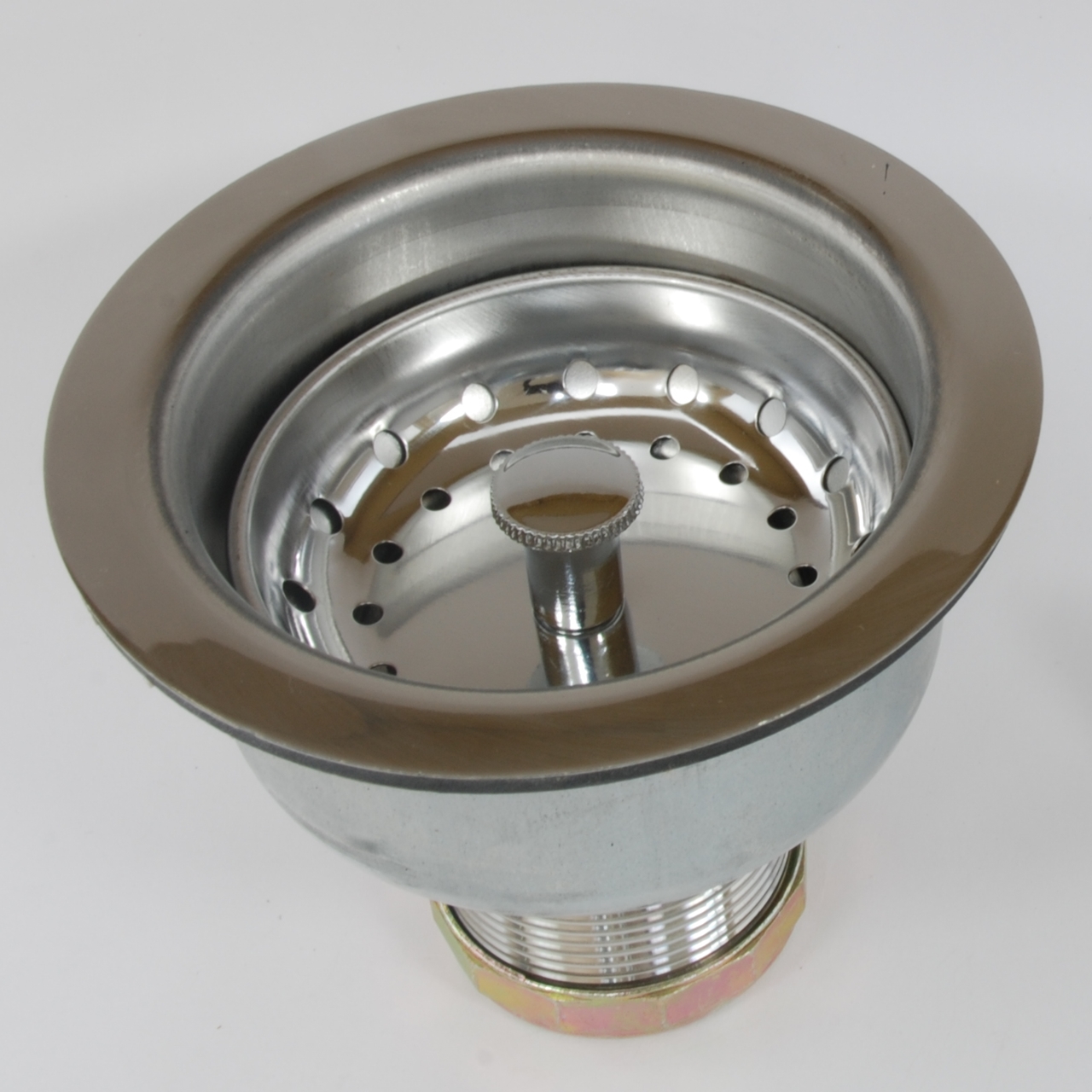 Kitchen sink strainer, deep cup style, fits standard kitchen sink