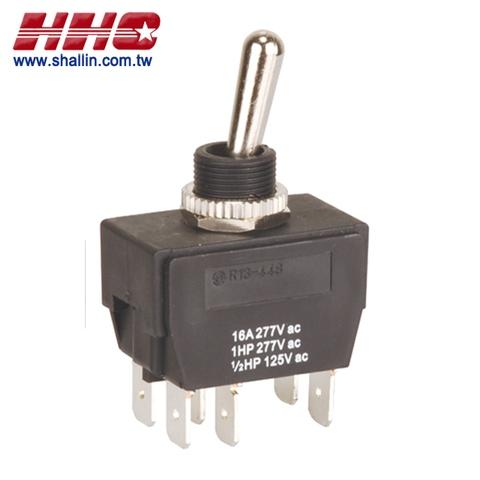 HAILINLING Toggle Switch 2 Way Return Red 3 Pin ON-Off-ON 3 Position SPDT ON/Off/ON 6 mm Momentary Thread,Toggle Switch Can Be Used in Electric Tool or Other Devices as Power Controlling Switch 5PCS.