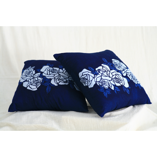 Natural Indigo Paste Dyed Pillow