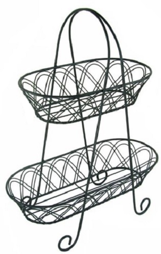 Wire Basket - Oval, 2-Tier 