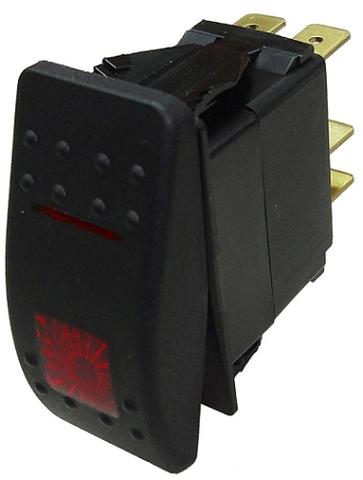 LED Illuminated Rocker Switch DC Rating, Optional Legend, Seal Pad, IP67