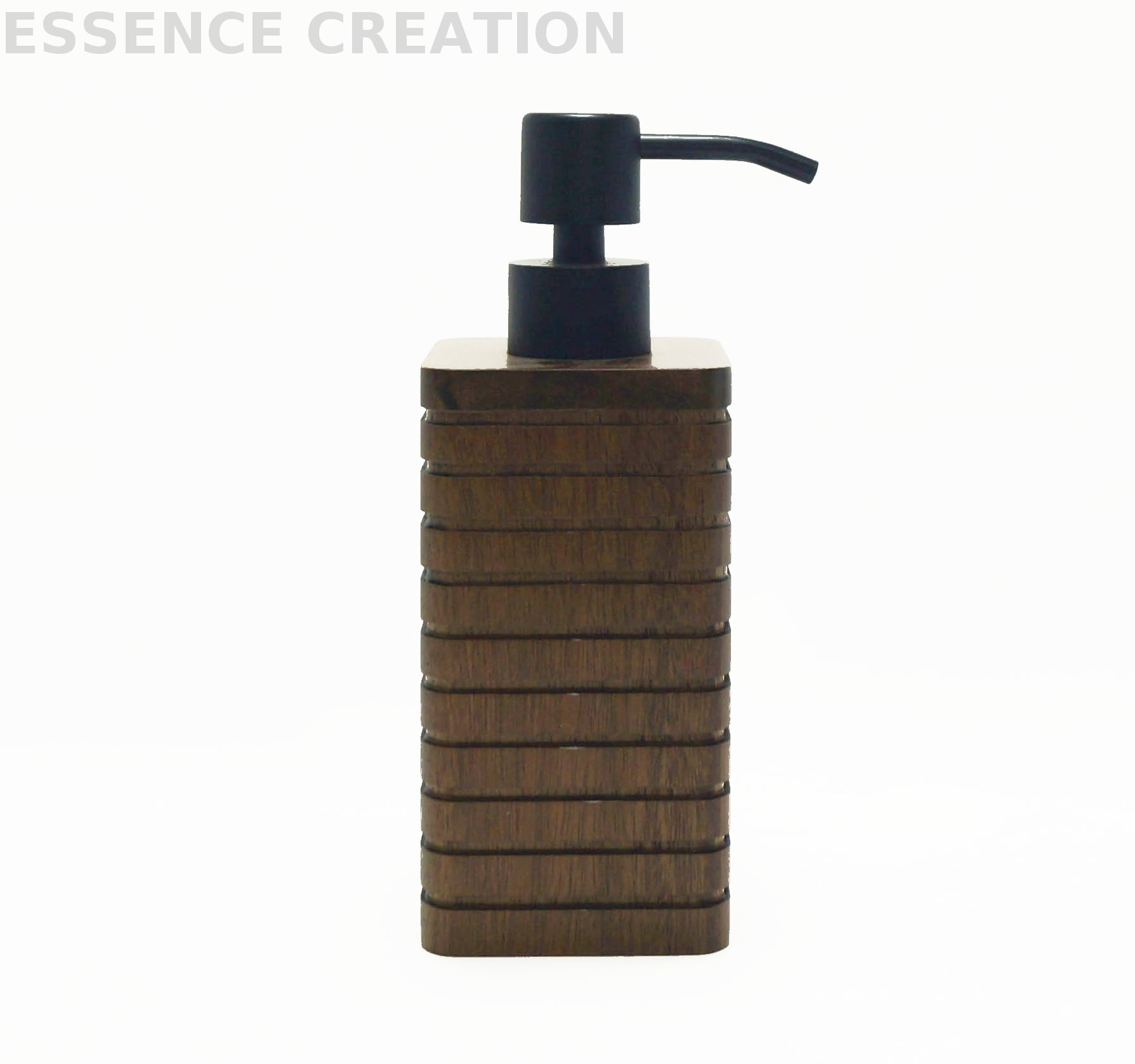 Stripes Acacia Wood Soap Dispenser