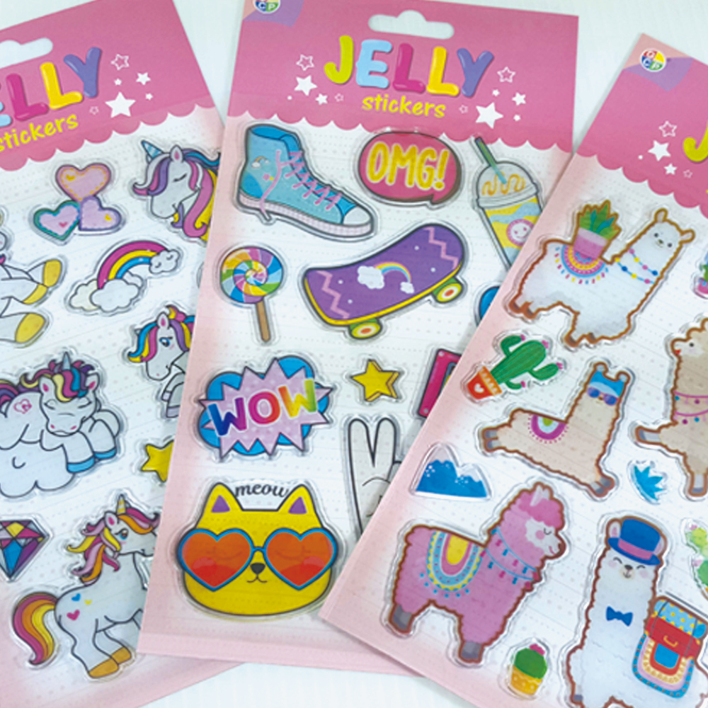 PVC vinyl stickers Jelly stickers for custom diecut kids stickers