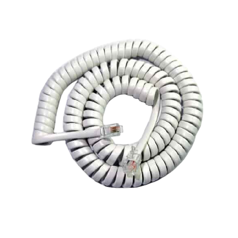 4P4C-4P4C Line Cord Coiled, Rev Type