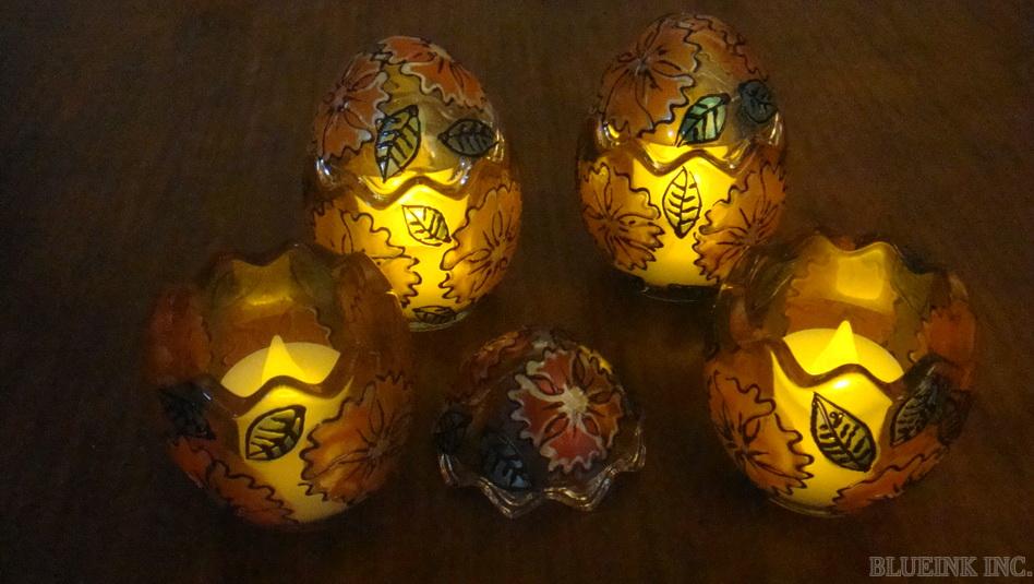 painting glass candle holder