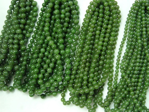 Taiwan Jade round beads 16 inch necklace w/o clasp (6-15mm)