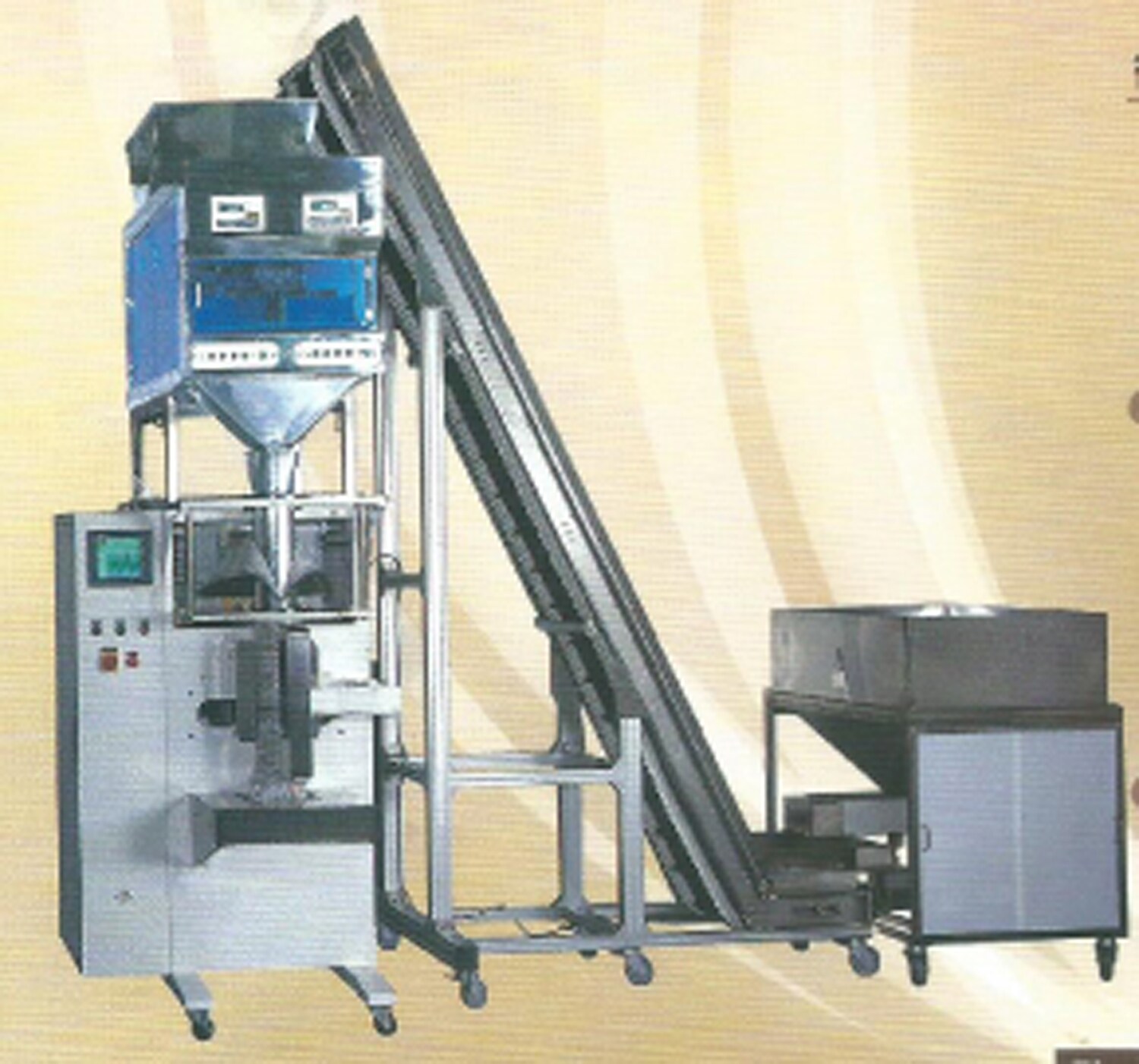 Vertical Form Filler & Sealer With Vibrating Weiger & Belt conveyor