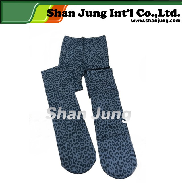 Tights, Printed Tights with Leopard Pattern, 80D