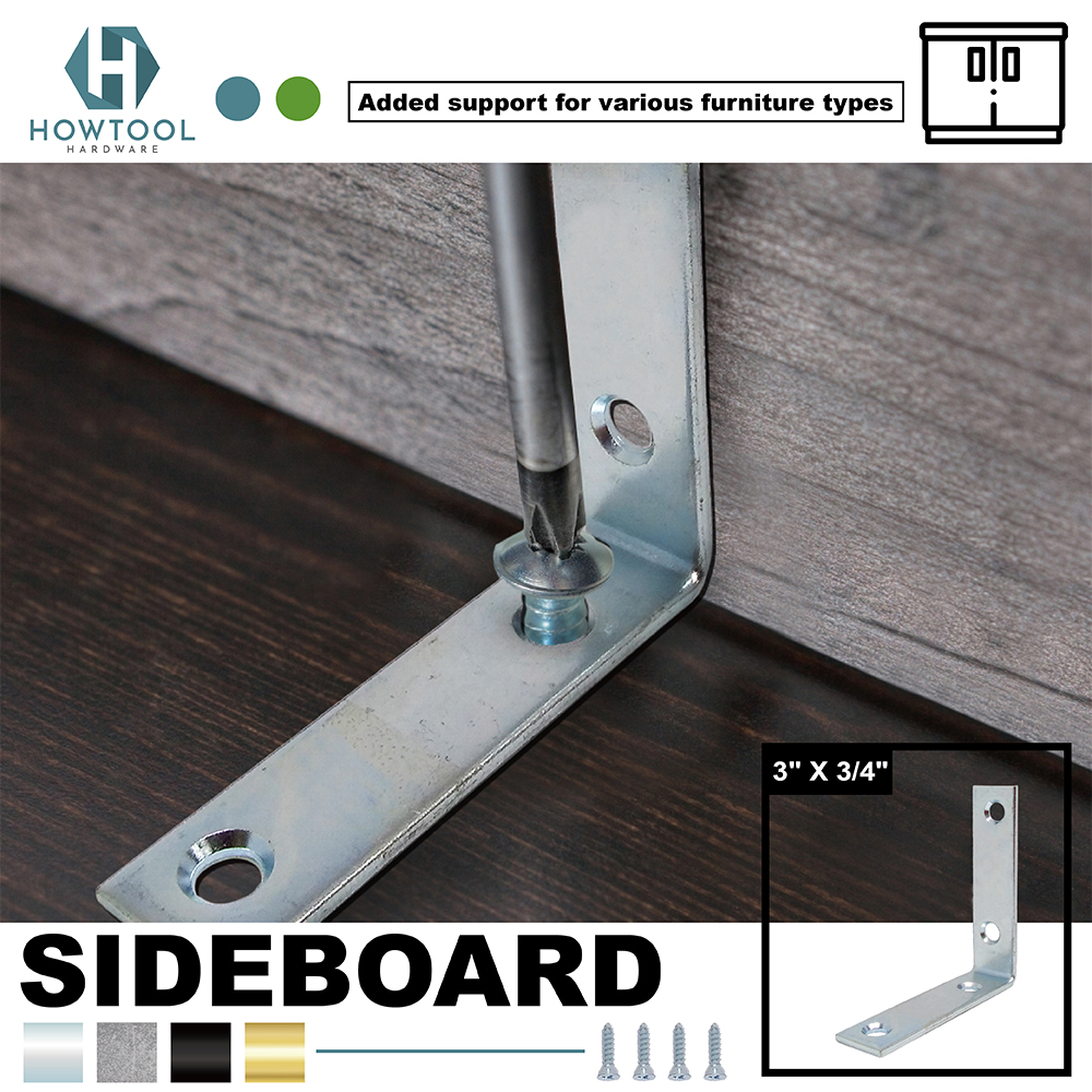 L Bracket Heavy Duty Metal Wall Brackets for Hanging DIY 31/2"X3/4