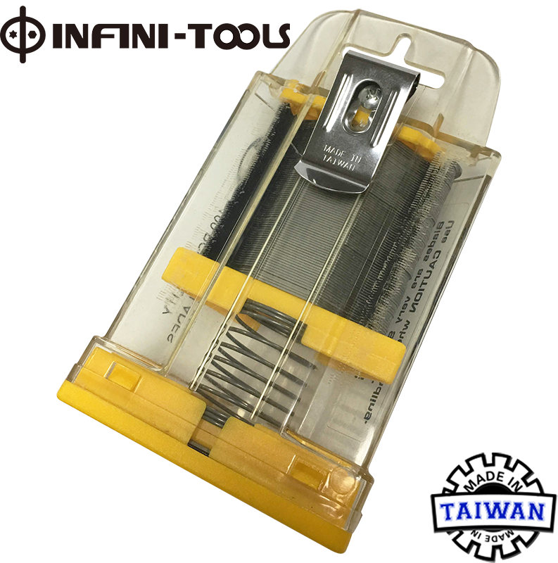 100 pcs Heavy Duty Utility Knife Blade Dispenser Set with Recyclable