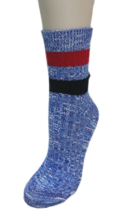 crew socks, Deparee Fashion Cozy Chunky Striped Crew Socks