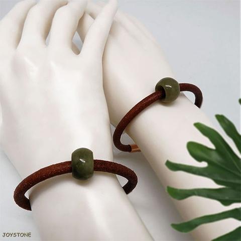 jade leather bracelet