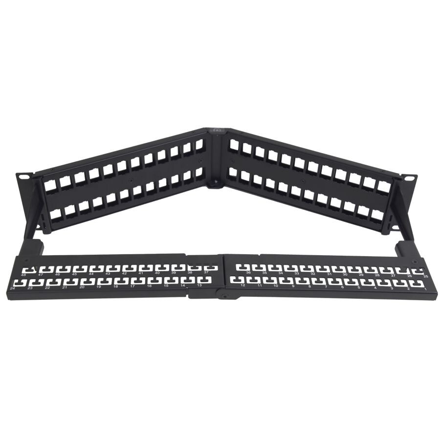 2U 48 Port Angled Rack Mount Panel | Taiwantrade