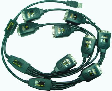 USB To 8 RS-232 (DB-9) 1M Cable (FTDI IC), USB Serial