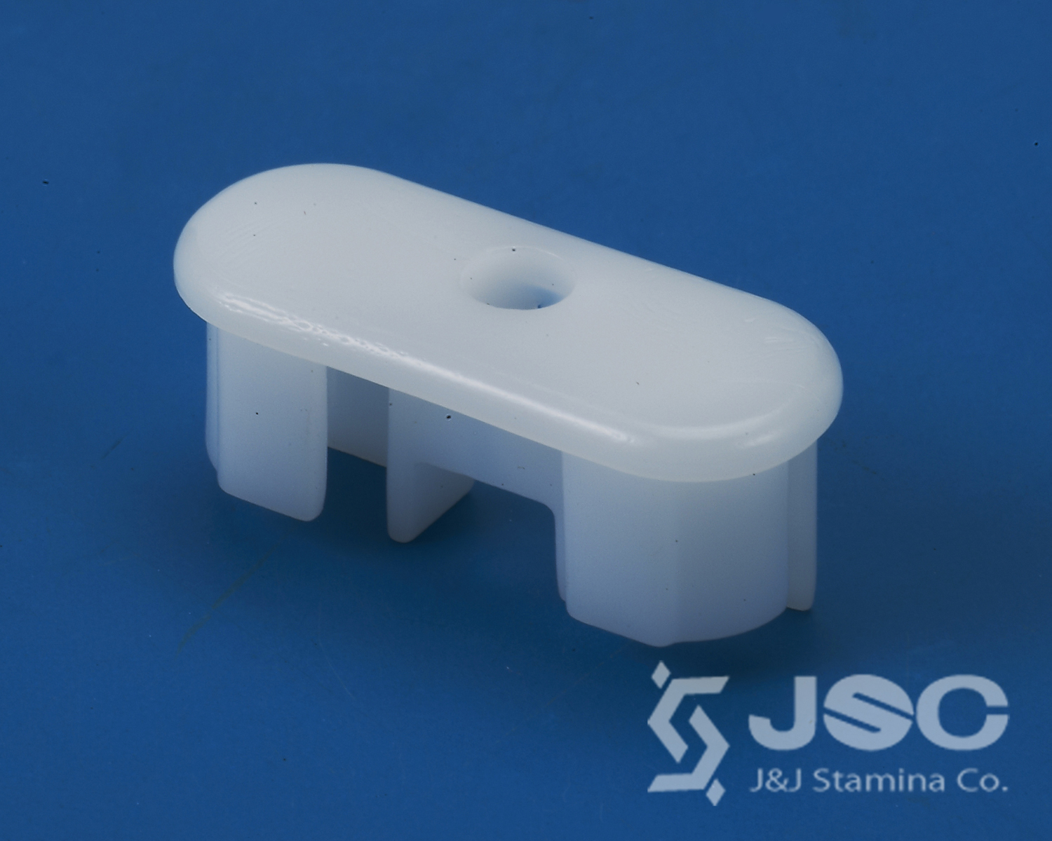 Plastic end cap for bottom rail blind parts