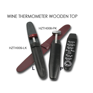 WINE THERMOMETER WOODEN TOP