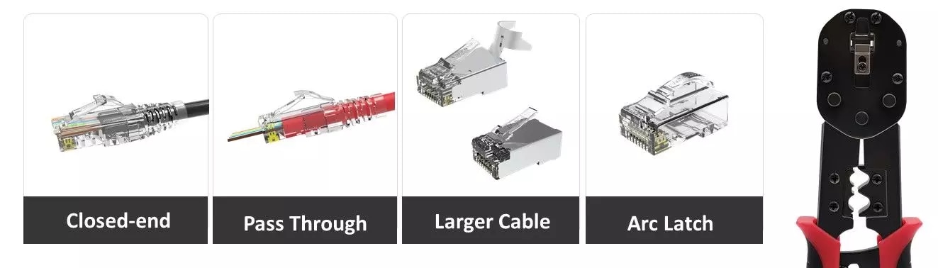 تطبيقات أداة ضغط موصل RJ45