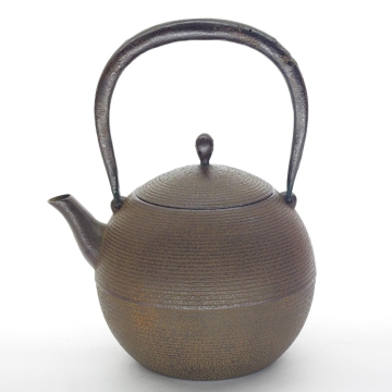 Meiji period - SuWang text angular old iron kettle