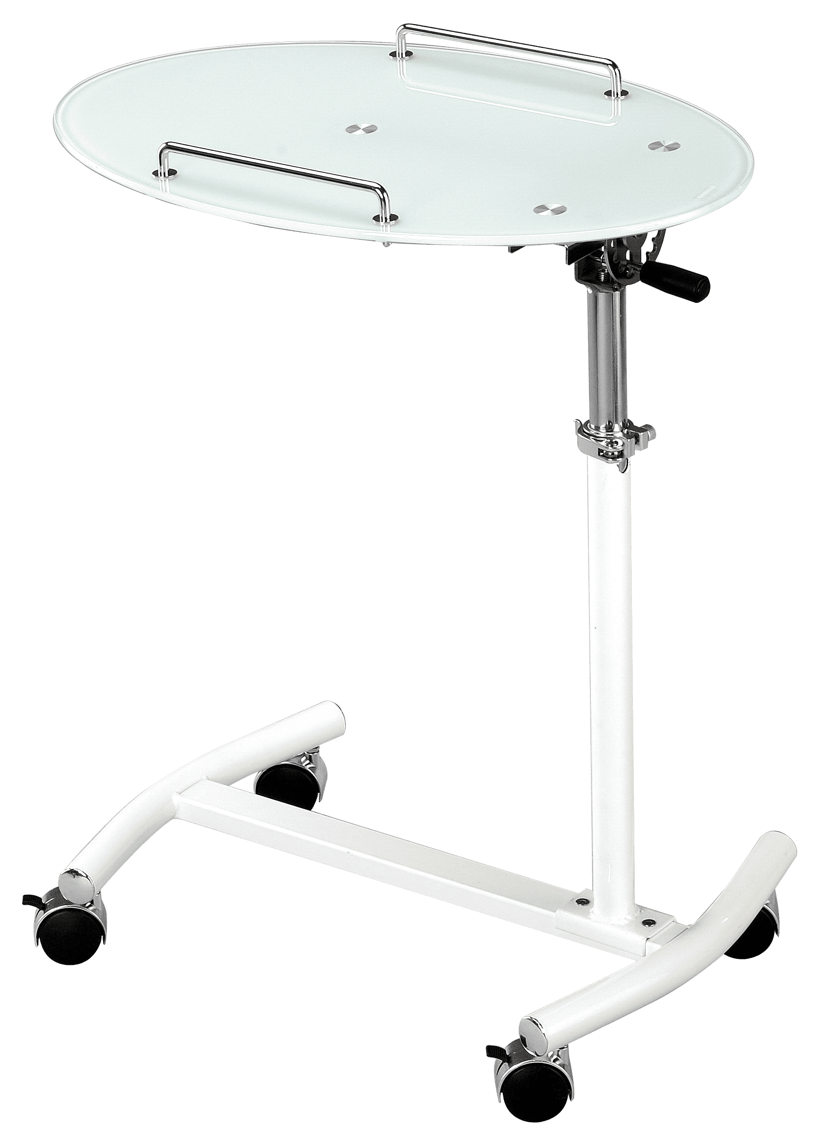 Rotating HeightAdjustable Tilting Bedside White Glass Table Tray Taiwantrade