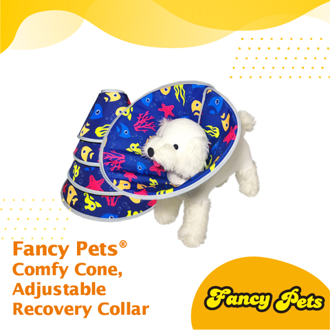 Fancy Pets® Comfy Cone Collar, Adjustable Recovery Collar for Dogs and Cats, Post-surgery Use