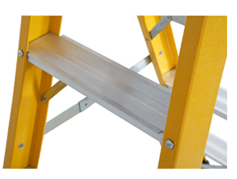 fiberglass stepladder(double side with iron top)