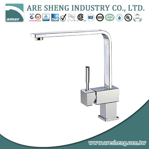 MODERN SINGLE HOLE KITCHEN FAUCET WITH METAL HANDLE