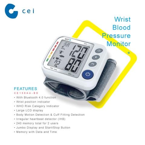 Wrist Type Electronic Sphygmomanometer Digital Blood Pressure With ...