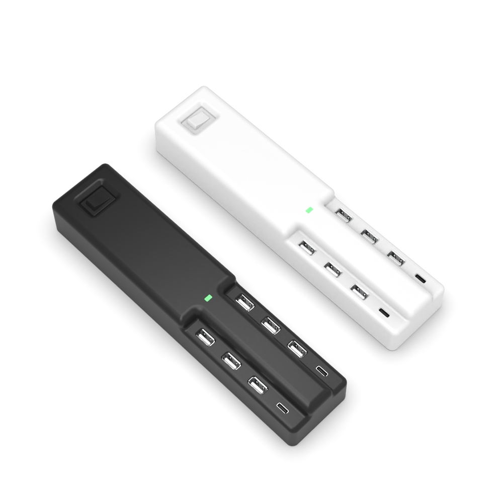 Extension Cord 6 USB Port 2 Type C Port AC Charger With USB Type C Extension Cord 6 USB Port 2 Type C Port AC Charger With USB Type C