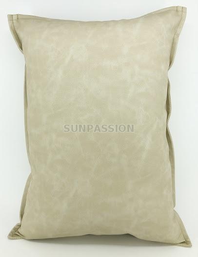 Cozy Bolster Pillow Cases For Couch Sofa Bed Solid Faux Leather