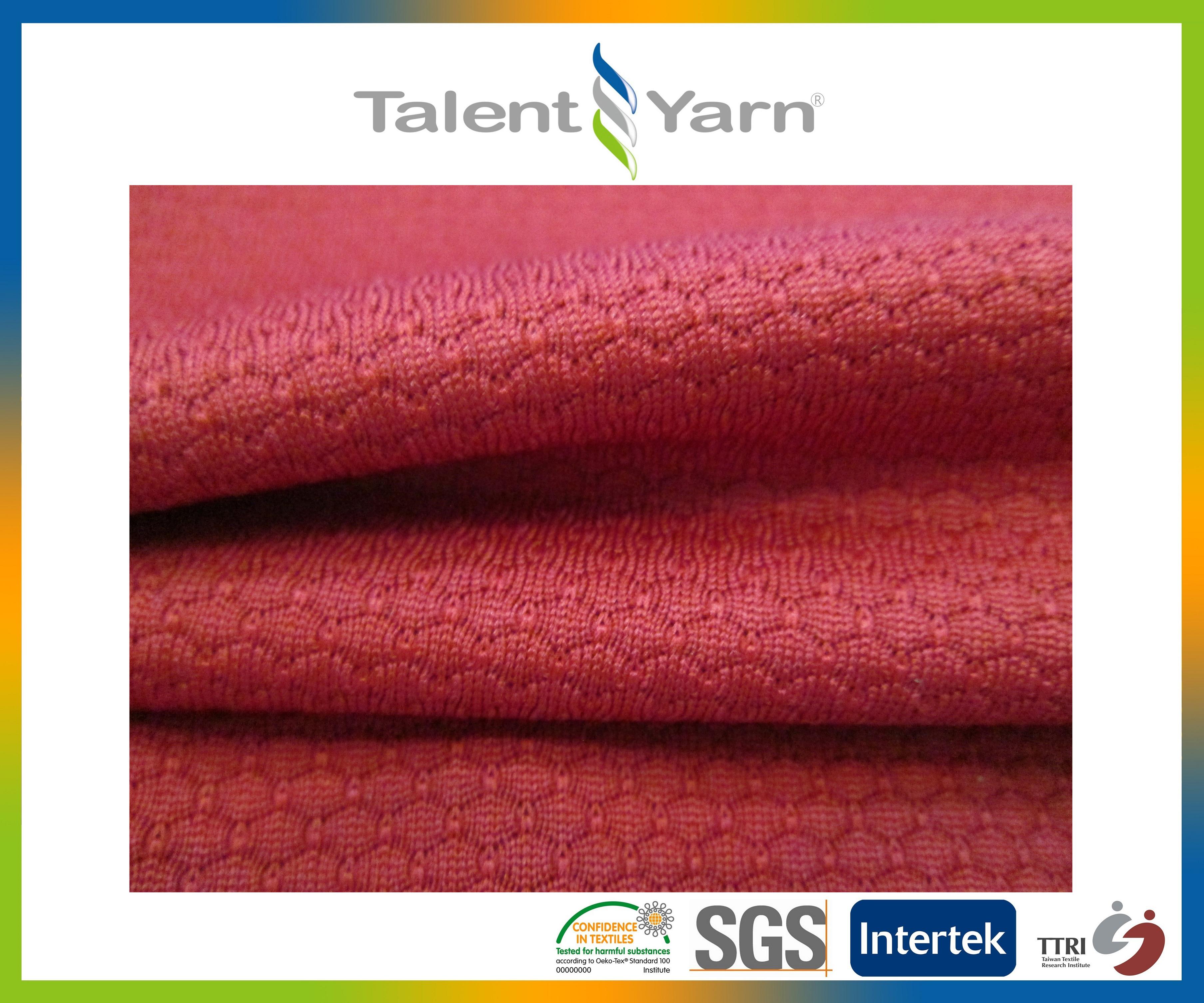 Functional polyester spandex cooling wicking fabric
