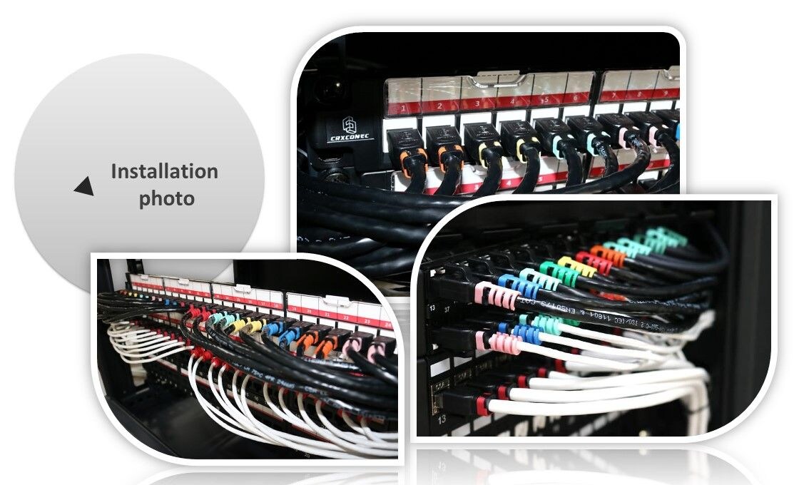 Panneau de brassage CRXCONEC 180 degrés 24 ports