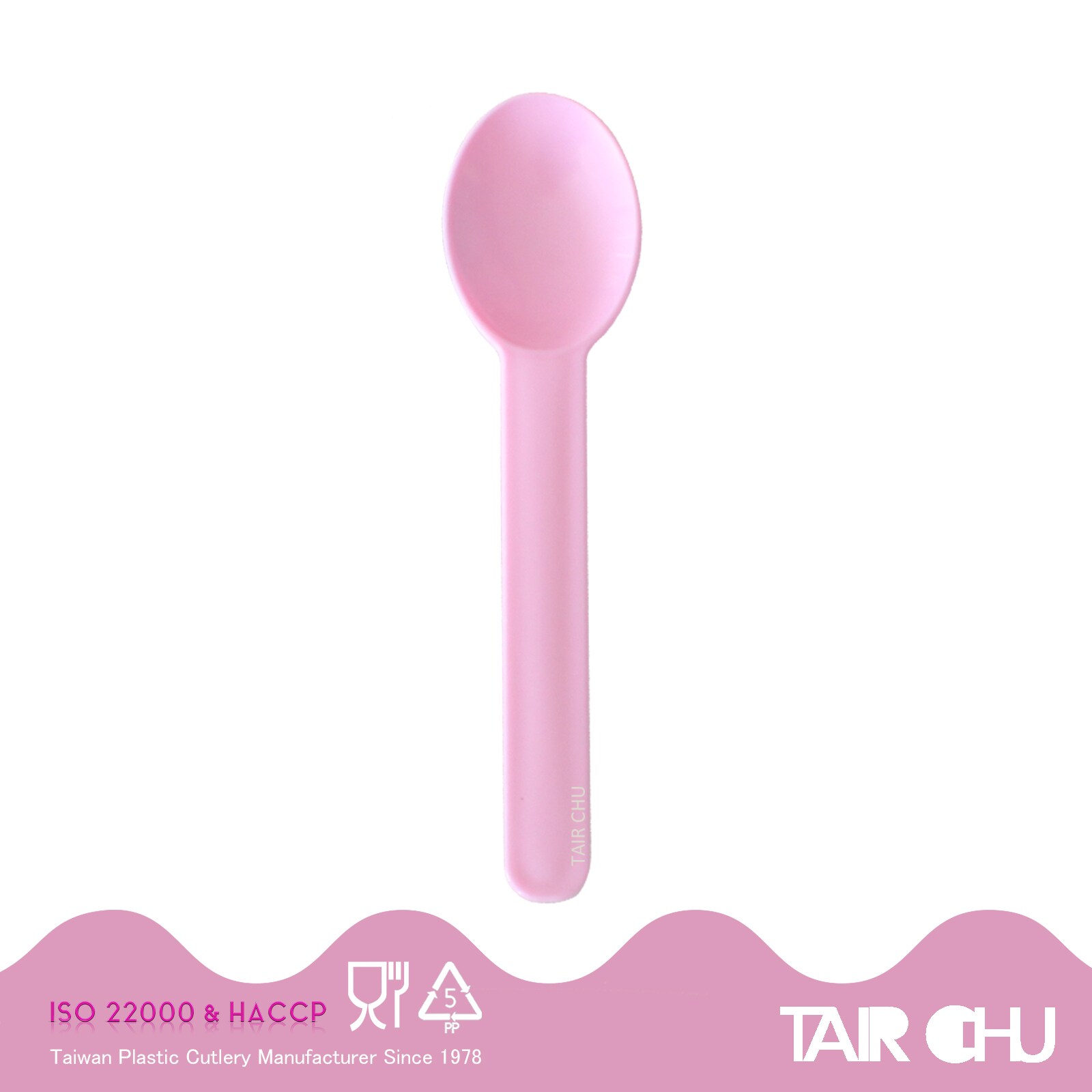 15cm Baby Pink Color Hot Soup Spoon Yogurt Spoon Ice Cream Spoon Made By Taiwan Factory Tair Chu Enterprise Co Ltd